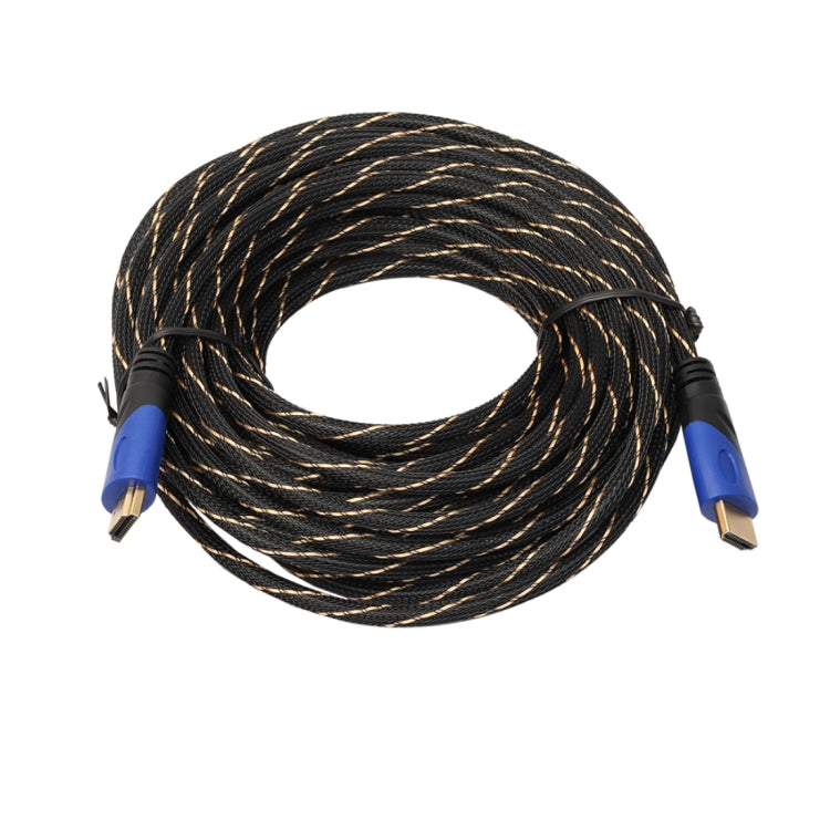15m HDMI 1.4 Version 1080P Woven Net Line Blue Black Head HDMI Male to HDMI Male Audio Video Connector Adapter Cable by buy2fix
