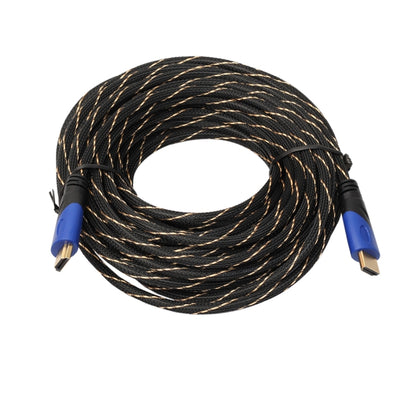 15m HDMI 1.4 Version 1080P Woven Net Line Blue Black Head HDMI Male to HDMI Male Audio Video Connector Adapter Cable by buy2fix
