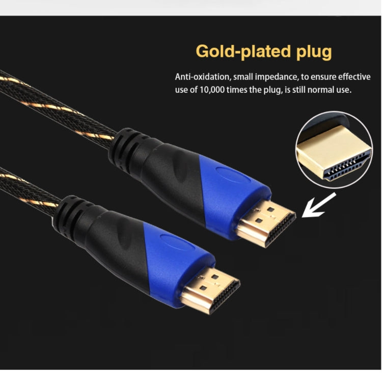 15m HDMI 1.4 Version 1080P Woven Net Line Blue Black Head HDMI Male to HDMI Male Audio Video Connector Adapter Cable by buy2fix