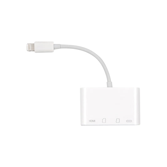 NK-103C 4 In 1 8 Pin to HDMI Multi-function Mobile Phone Converter Adapter (White) by buy2fix