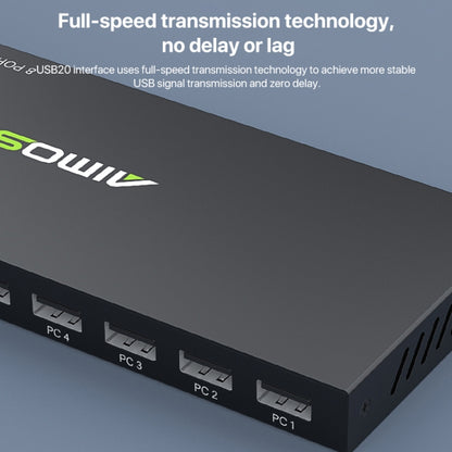 AIMOS AM-KM804 USB 8 In 4 Out Switch - USB Adapter by buy2fix | Online Shopping UK | buy2fix