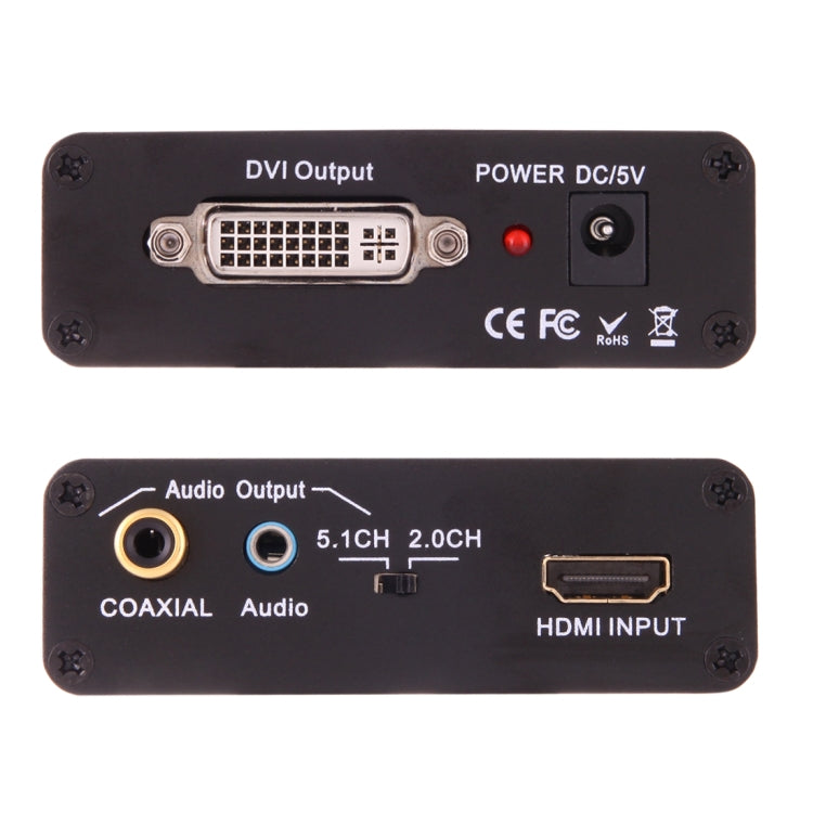 NEWKENG X5 HDMI to DVI with Audio 3.5mm Coaxial Output Video Converter, AU Plug by buy2fix