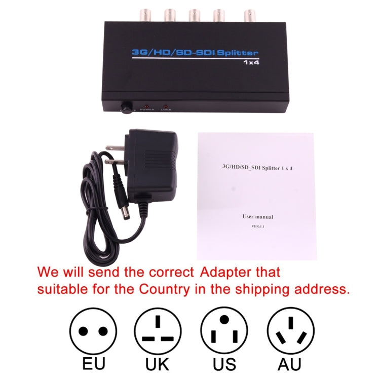 NEWKENG S114 SDI / HD-SDI / 3G-SDI 1X4 Splitter Video Adapter by buy2fix