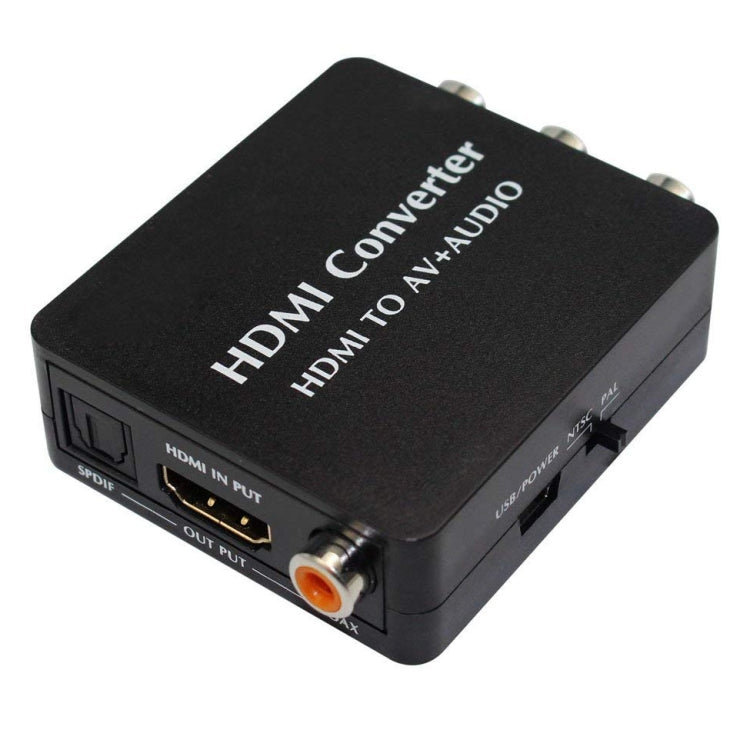 HDMI to AV Audio Converter Support SPDIF Coaxial Audio NTSC PAL Composite Video HDMI to 3RCA Adapter for TV /PC /PS3 / Blue-ray DVD by buy2fix