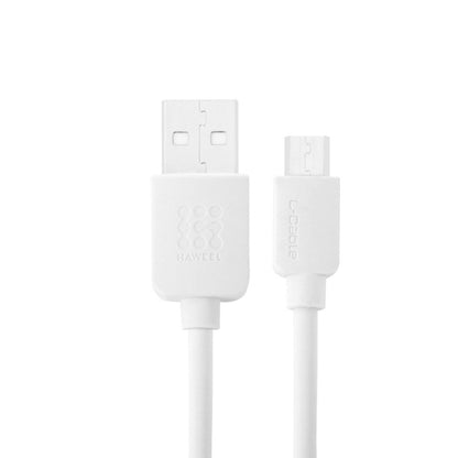 HAWEEL 2m High Speed Micro USB to USB Data Sync Charging Cable, For Galaxy, Huawei, Xiaomi, LG, HTC and other Android Smart Phones(White) - Micro USB Cable by buy2fix | Online Shopping UK | buy2fix
