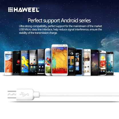 HAWEEL 3m High Speed Micro USB to USB Data Sync Charging Cable For Samsung, Xiaomi, Huawei, LG, HTC, The Devices with Micro USB Port(White) - Micro USB Cable by buy2fix | Online Shopping UK | buy2fix