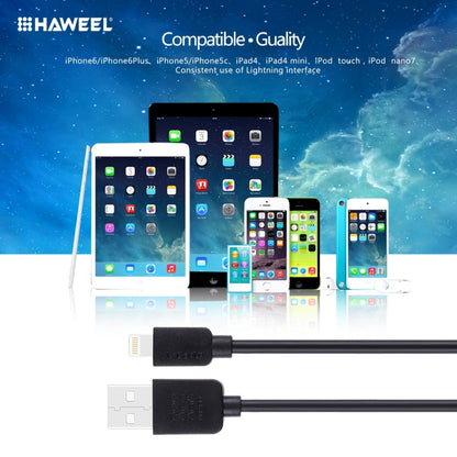 HAWEEL 1m High Speed 35 Cores 8 Pin to USB Sync Charging Cable for iPhone, iPad(Black) by buy2fix