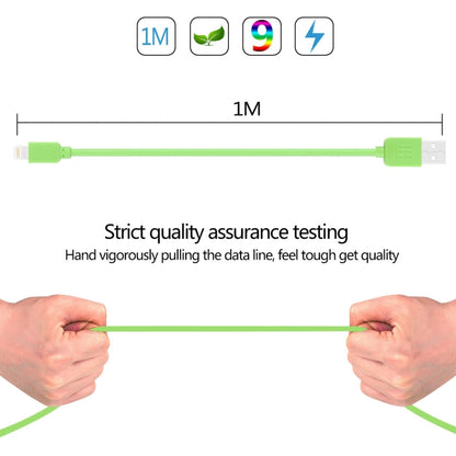 HAWEEL 1m High Speed 35 Cores 8 Pin to USB Sync Charging Cable for iPhone, iPad(Green) by buy2fix