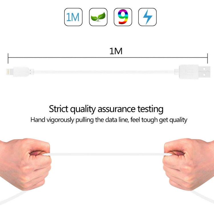 HAWEEL 1m High Speed 35 Cores 8 Pin to USB Sync Charging Cable for iPhone, iPad(White) by buy2fix