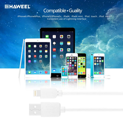 HAWEEL 1m High Speed 35 Cores 8 Pin to USB Sync Charging Cable for iPhone, iPad(White) by buy2fix