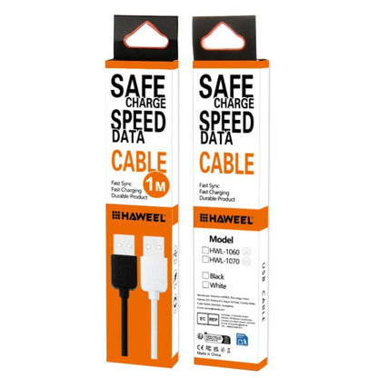 HAWEEL 1m High Speed 35 Cores 8 Pin to USB Sync Charging Cable for iPhone, iPad(White) by buy2fix