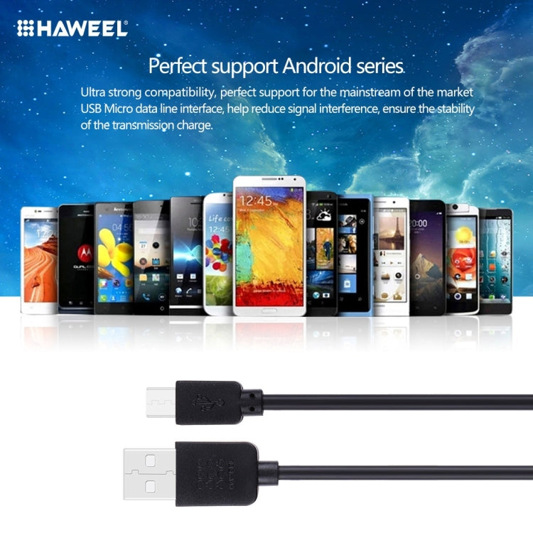 HAWEEL 1m High Speed 35 Cores Micro USB to USB Data Sync Charging Cable(Black) by buy2fix