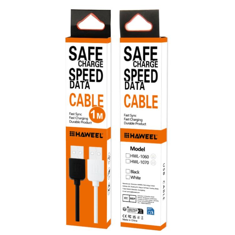 HAWEEL 1m High Speed 35 Cores Micro USB to USB Data Sync Charging Cable(Black) by buy2fix