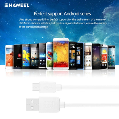 HAWEEL 1m High Speed 35 Cores Micro USB to USB Data Sync Charging Cable(White) - Micro USB Cable by buy2fix | Online Shopping UK | buy2fix