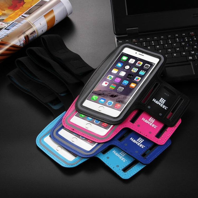 HAWEEL Sport Armband Case with Earphone Hole & Key Pocket, For iPhone XS, iPhone XS Max, iPhone X, iPhone 8 Plus & 7 Plus, iPhone 6 Plus, Galaxy S9+ / S8+ / S6 / S5(Baby Blue) - More iPhone Cases by HAWEEL | Online Shopping UK | buy2fix