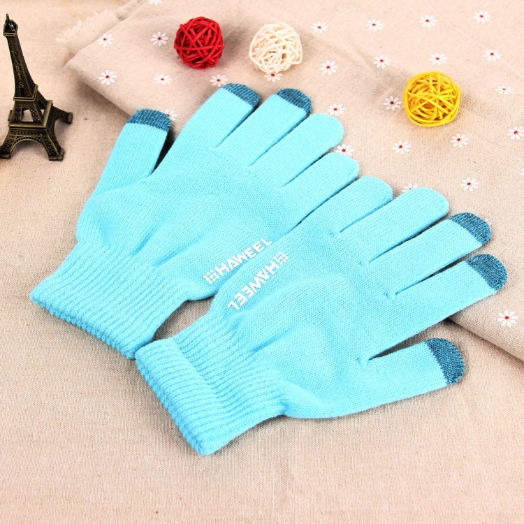 HAWEEL Three Fingers Touch Screen Gloves for Men, For iPhone, Galaxy, Huawei, Xiaomi, HTC, Sony, LG and other Touch Screen Devices(Blue) - Touch Gloves by HAWEEL | Online Shopping UK | buy2fix