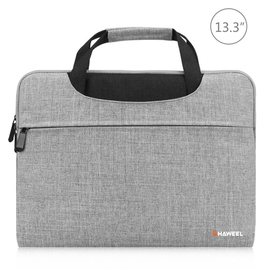 HAWEEL 13-15 inch Laptop Handbag For Macbook, Samsung, Lenovo, Sony, DELL Alienware, CHUWI, ASUS, HP Laptop(Grey) - 13.3 inch by HAWEEL | Online Shopping UK | buy2fix