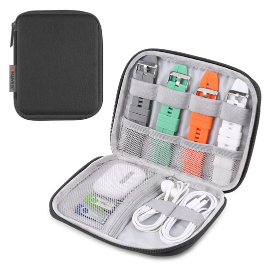 HAWEEL Watch Band Organizer Box Earphones / U Disk / Digital Cable Storage Case(Black) - Others by HAWEEL | Online Shopping UK | buy2fix