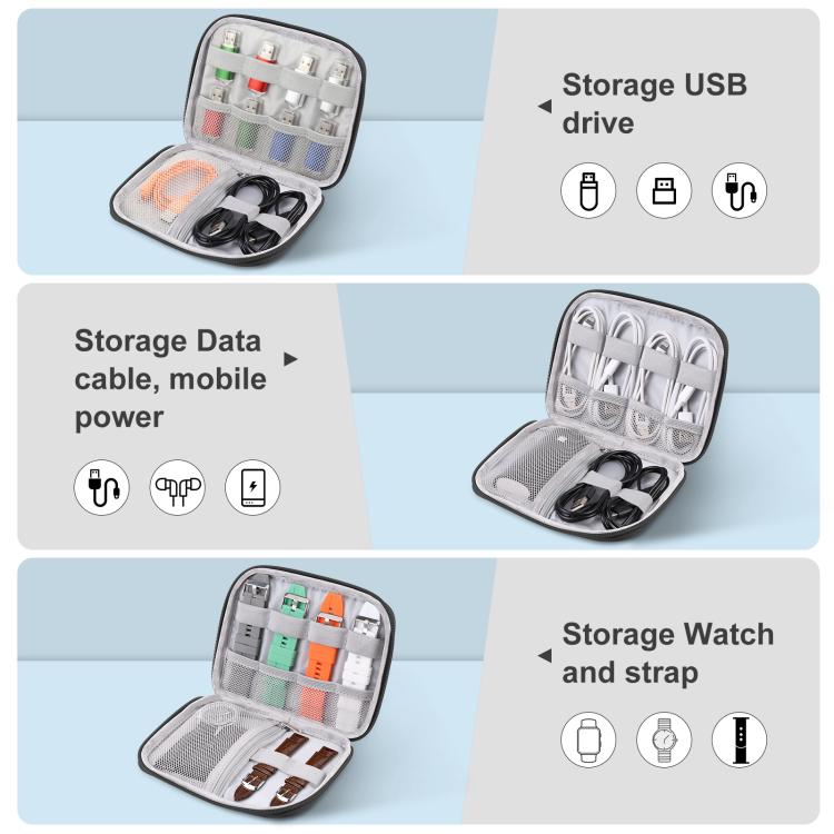 HAWEEL Watch Band Organizer Box Earphones / U Disk / Digital Cable Storage Case(Black) - Others by HAWEEL | Online Shopping UK | buy2fix