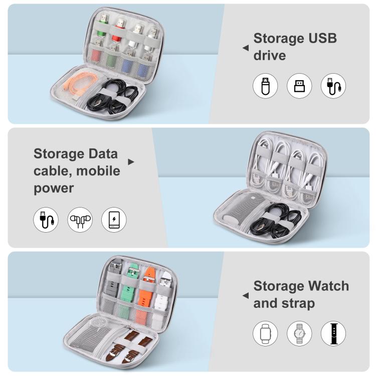 HAWEEL Watch Band Organizer Box Earphones / U Disk / Digital Cable Storage Case(Grey) - Others by HAWEEL | Online Shopping UK | buy2fix