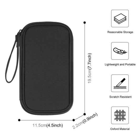 HAWEEL Electronic Organizer Storage Bag for Cellphones, Power Bank, Cables, Mouse, Earphones(Black) - Digital Storage Bag by HAWEEL | Online Shopping UK | buy2fix