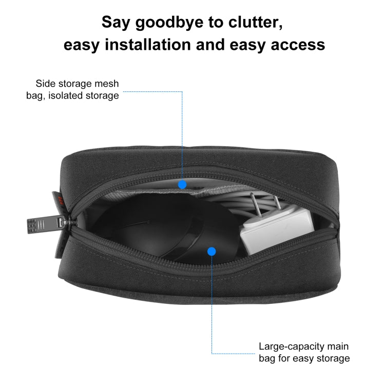 HAWEEL Electronic Organizer Storage Bag for Charger, Power Bank, Cables, Mouse, Earphones, Size: S(Black) - Digital Storage Bag by HAWEEL | Online Shopping UK | buy2fix