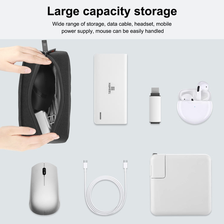 HAWEEL Electronic Organizer Storage Bag for Charger, Power Bank, Cables, Mouse, Earphones, Size: S(Black) - Digital Storage Bag by HAWEEL | Online Shopping UK | buy2fix