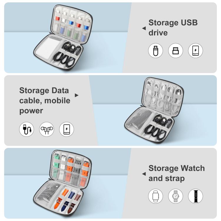 HAWEEL Watch Band Organizer Box Earphones / U Disk / Digital Cable Storage Case(Black) - Others by HAWEEL | Online Shopping UK | buy2fix