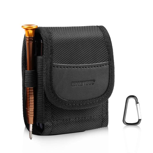 HAWEEL Flip Phone Nylon Cloth Belt Clip Carrying Pouch Bag (Black) -  by HAWEEL | Online Shopping UK | buy2fix