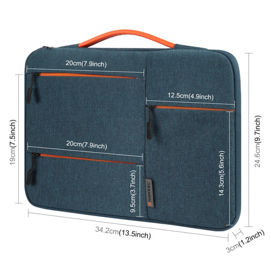 HAWEEL 13.0 inch Sleeve Case Zipper Briefcase Laptop Handbag For Macbook, Samsung, Lenovo Thinkpad, Sony, DELL Alienware, CHUWI, ASUS, HP, 13 inch -13.5 inch Laptops(Navy Blue) - 13.3 inch by HAWEEL | Online Shopping UK | buy2fix