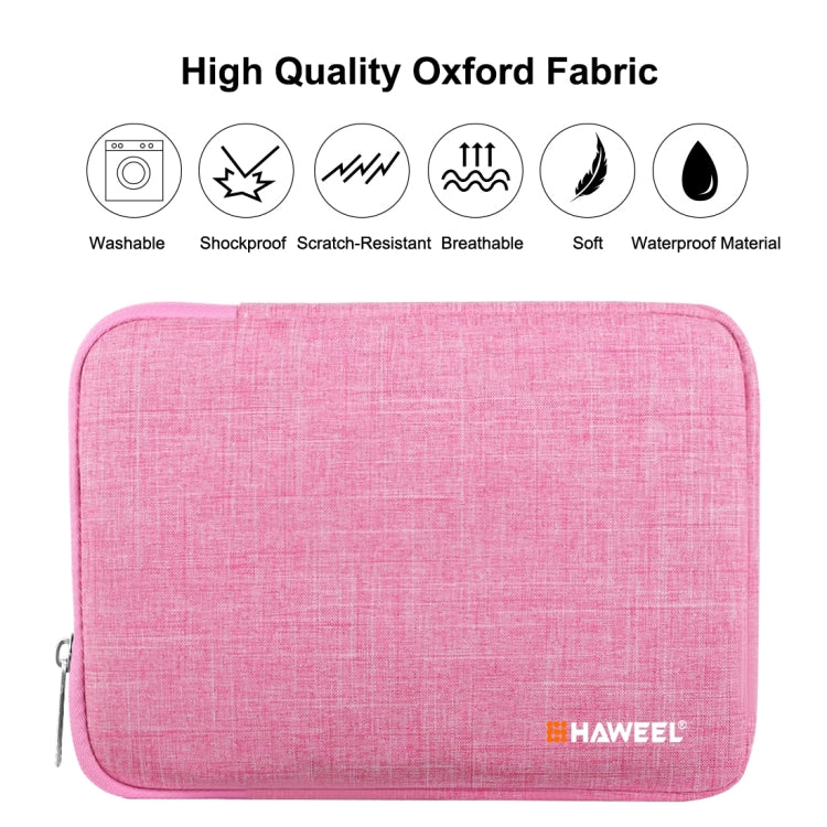 HAWEEL 9.7 inch Sleeve Case Zipper Briefcase Carrying Bag, For iPad 9.7 inch / iPad Pro 9.7 inch, Galaxy, Lenovo, Sony, Xiaomi, Huawei 9.7 inch Tablets(Pink) - Other by HAWEEL | Online Shopping UK | buy2fix