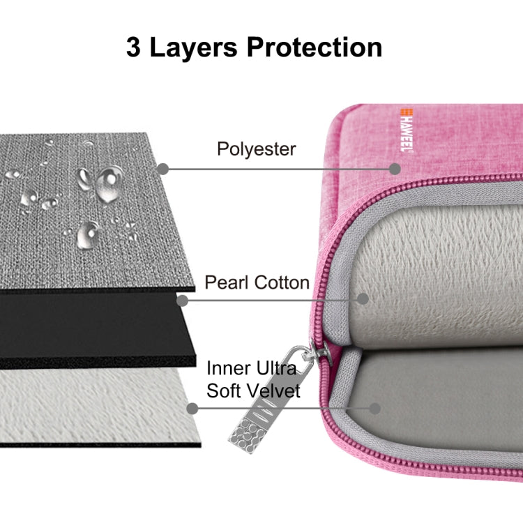 HAWEEL 9.7 inch Sleeve Case Zipper Briefcase Carrying Bag, For iPad 9.7 inch / iPad Pro 9.7 inch, Galaxy, Lenovo, Sony, Xiaomi, Huawei 9.7 inch Tablets(Pink) - Other by HAWEEL | Online Shopping UK | buy2fix