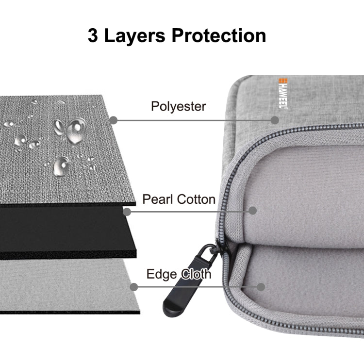 HAWEEL 9.7 inch Sleeve Case Zipper Briefcase Carrying Bag, For iPad 9.7 inch / iPad Pro 9.7 inch, Galaxy, Lenovo, Sony, Xiaomi, Huawei 9.7 inch Tablets(Grey) by HAWEEL