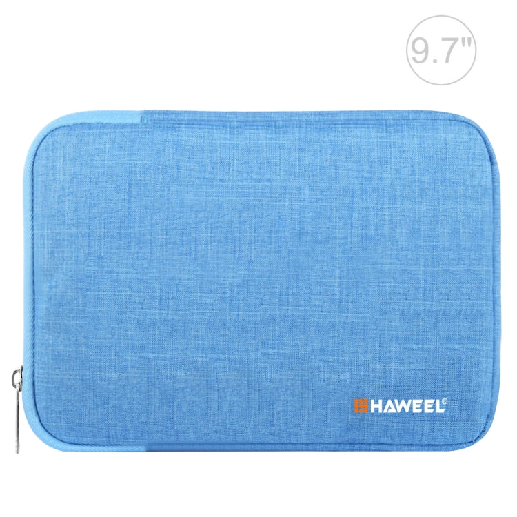 HAWEEL 9.7 inch Sleeve Case Zipper Briefcase Carrying Bag, For iPad 9.7 inch / iPad Pro 9.7 inch, Galaxy, Lenovo, Sony, Xiaomi, Huawei 9.7 inch Tablets(Blue) - Other by HAWEEL | Online Shopping UK | buy2fix