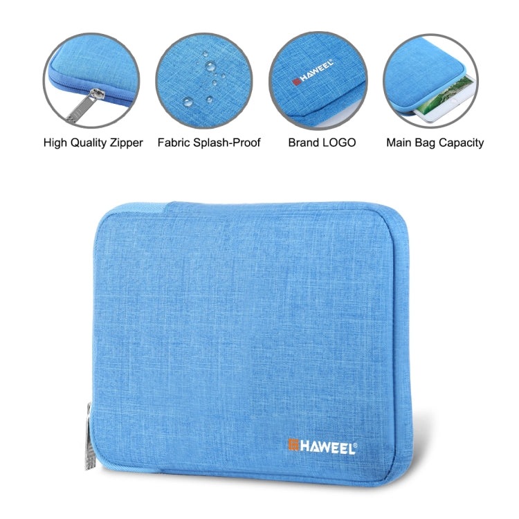 HAWEEL 9.7 inch Sleeve Case Zipper Briefcase Carrying Bag, For iPad 9.7 inch / iPad Pro 9.7 inch, Galaxy, Lenovo, Sony, Xiaomi, Huawei 9.7 inch Tablets(Blue) - Other by HAWEEL | Online Shopping UK | buy2fix