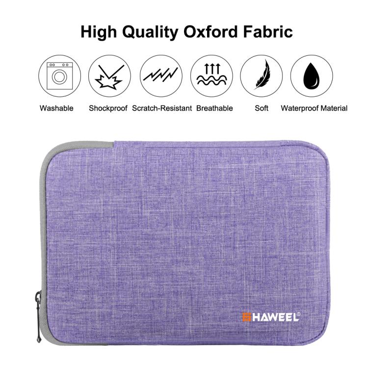 HAWEEL 9.7 inch Sleeve Case Zipper Briefcase Carrying Bag, For iPad 9.7 inch / iPad Pro 9.7 inch, Galaxy, Lenovo, Sony, Xiaomi, Huawei 9.7 inch Tablets(Purple) - Other by HAWEEL | Online Shopping UK | buy2fix