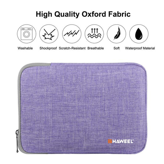 HAWEEL 9.7 inch Sleeve Case Zipper Briefcase Carrying Bag, For iPad 9.7 inch / iPad Pro 9.7 inch, Galaxy, Lenovo, Sony, Xiaomi, Huawei 9.7 inch Tablets(Purple) - Other by HAWEEL | Online Shopping UK | buy2fix