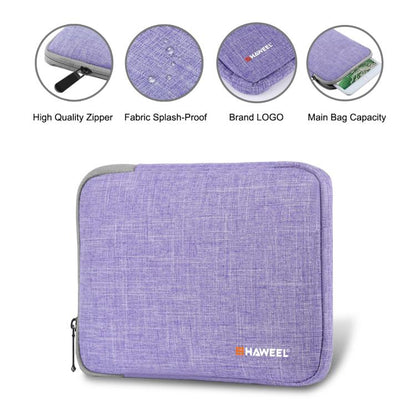 HAWEEL 9.7 inch Sleeve Case Zipper Briefcase Carrying Bag, For iPad 9.7 inch / iPad Pro 9.7 inch, Galaxy, Lenovo, Sony, Xiaomi, Huawei 9.7 inch Tablets(Purple) - Other by HAWEEL | Online Shopping UK | buy2fix