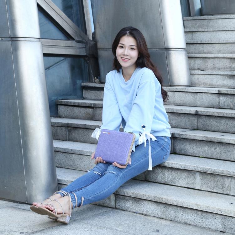 HAWEEL 9.7 inch Sleeve Case Zipper Briefcase Carrying Bag, For iPad 9.7 inch / iPad Pro 9.7 inch, Galaxy, Lenovo, Sony, Xiaomi, Huawei 9.7 inch Tablets(Purple) - Other by HAWEEL | Online Shopping UK | buy2fix
