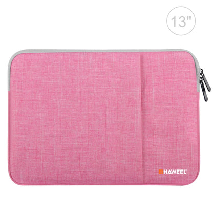 HAWEEL 13.0 inch Sleeve Case Zipper Briefcase Laptop Carrying Bag, For Macbook, Samsung, Lenovo, Sony, DELL Alienware, CHUWI, ASUS, HP, 13 inch and Below Laptops(Pink) - 13.3 inch by HAWEEL | Online Shopping UK | buy2fix
