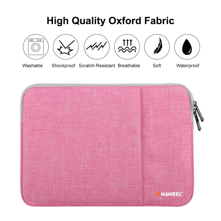 HAWEEL 13.0 inch Sleeve Case Zipper Briefcase Laptop Carrying Bag, For Macbook, Samsung, Lenovo, Sony, DELL Alienware, CHUWI, ASUS, HP, 13 inch and Below Laptops(Pink) - 13.3 inch by HAWEEL | Online Shopping UK | buy2fix