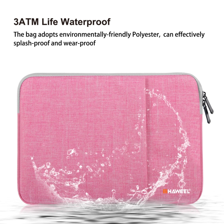 HAWEEL 13.0 inch Sleeve Case Zipper Briefcase Laptop Carrying Bag, For Macbook, Samsung, Lenovo, Sony, DELL Alienware, CHUWI, ASUS, HP, 13 inch and Below Laptops(Pink) - 13.3 inch by HAWEEL | Online Shopping UK | buy2fix