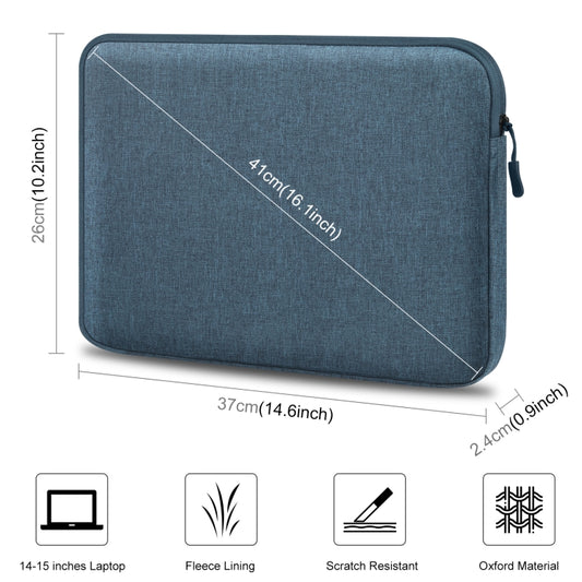 HAWEEL 15 inch Laptop Sleeve Case Zipper Briefcase Bag for 14-15 inch Laptop(Dark Blue) - 15 inch by HAWEEL | Online Shopping UK | buy2fix