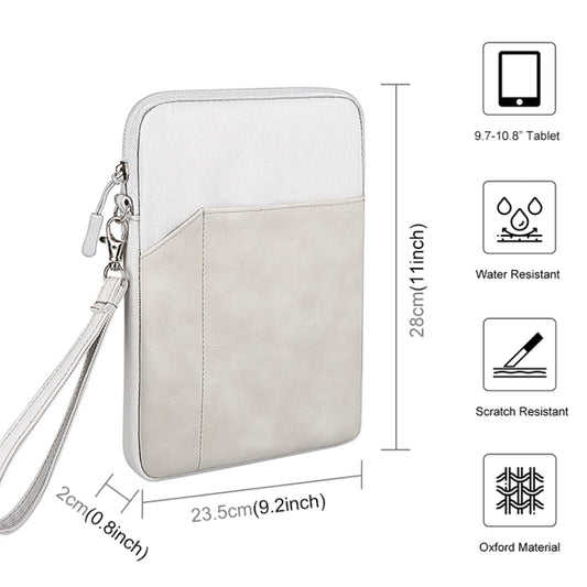 HAWEEL Splash-proof Pouch Sleeve Tablet Bag for iPad, 9.7 -11 inch Tablets(Light Grey) - Protective Bag by HAWEEL | Online Shopping UK | buy2fix