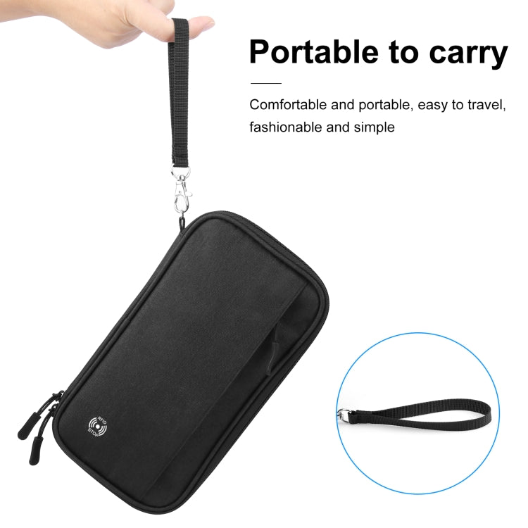 HAWEEL Clutch Bag Passport Wallet Document Organizer Credit Cards Case Bag (Black) - Card & Passport Bags by HAWEEL | Online Shopping UK | buy2fix