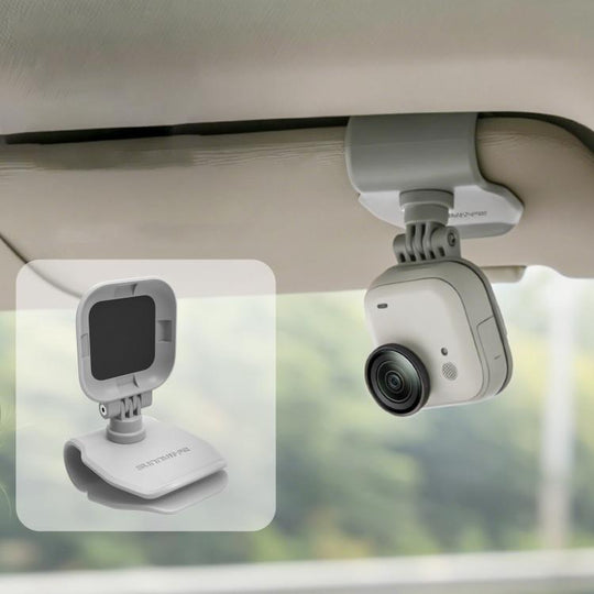 For Insta360 GO Ultra Sunnylife Magnetic Car Sun Visor Mount Action Camera Holder 360 Rotating 180 Tilt Sun Visor Holder (Grey)