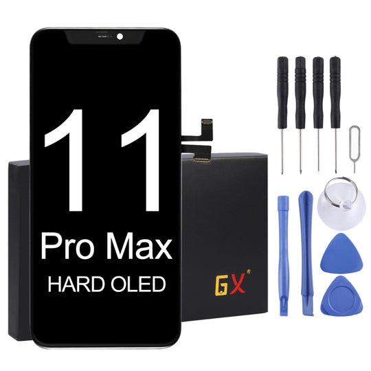 Écran LCD matériel OLED et assemblage complet de numériseur avec cadre pour iPhone 11 Pro Max (noir)