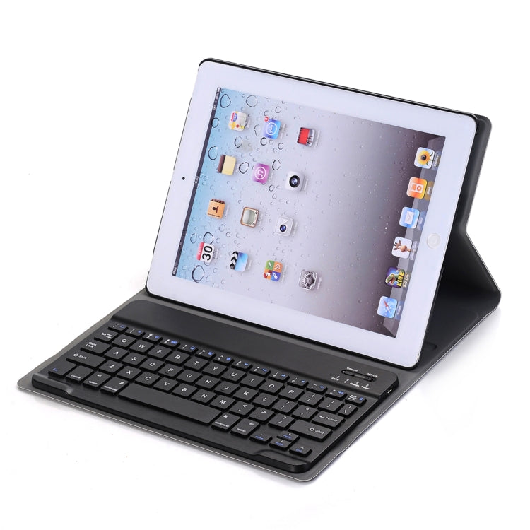 A02 for iPad 4 / 3 / 2 Universal Ultra-thin ABS Horizontal Flip Tablet Case + Bluetooth Keyboard(Blue) - Universal by buy2fix | Online Shopping UK | buy2fix