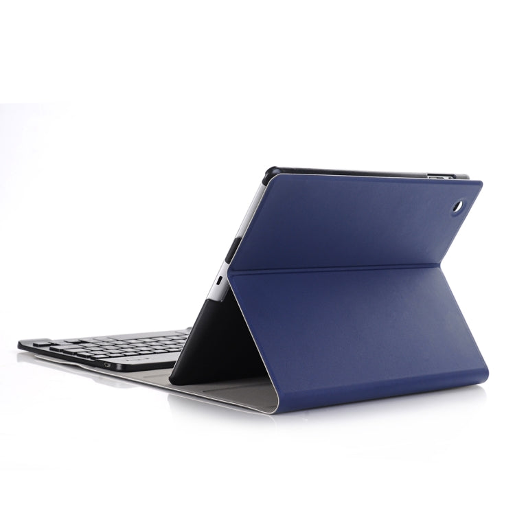A02 for iPad 4 / 3 / 2 Universal Ultra-thin ABS Horizontal Flip Tablet Case + Bluetooth Keyboard(Blue) - Universal by buy2fix | Online Shopping UK | buy2fix