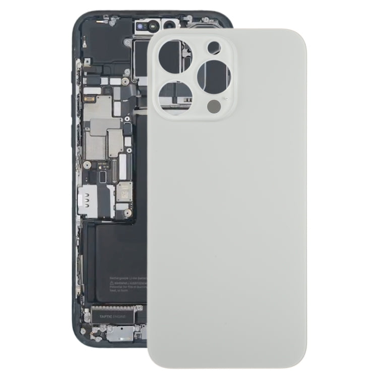 For iPhone 15 Pro Max Glass Battery Back Cover(Titanium) - Back Cover by buy2fix | Online Shopping UK | buy2fix